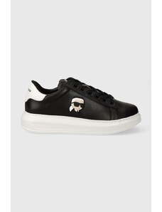 Karl Lagerfeld sneakers in pelle KAPRI MENS colore nero KL52530N