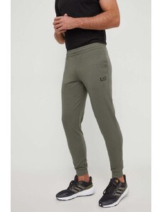 EA7 Emporio Armani pantaloni da jogging in cotone colore verde