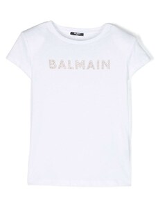 BALMAIN KIDS T-shirt bambina con logo stra