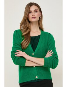 Morgan kardigan con aggiunta di lana colore verde