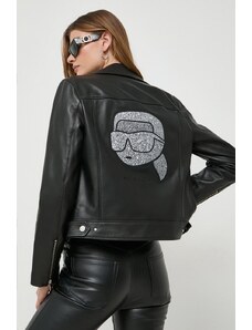 Karl Lagerfeld giacca da motociclista donna colore nero