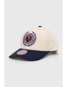 Mitchell&Ness berretto da baseball in cotone colore bianco con applicazione