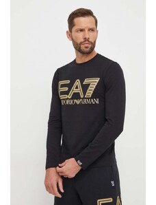 EA7 Emporio Armani camicia a maniche lunghe uomo colore nero