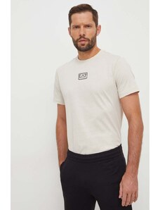EA7 Emporio Armani t-shirt in cotone uomo colore beige