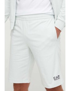 EA7 Emporio Armani pantaloncini in cotone colore turchese