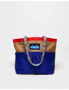 KAVU - Twin Falls - Maxi borsa a blocchi multicolore