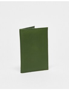 ASOS DESIGN - Porta-passaporto in pelle verde