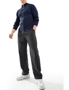 Bershka - Pantaloni sartoriali a fondo ampio antracite - In esclusiva per ASOS-Grigio