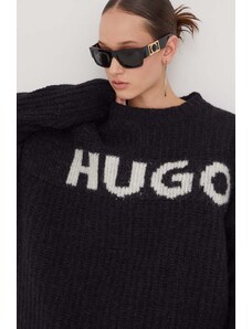 HUGO maglione in lana donna colore nero
