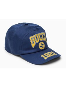 GUCCI Cappello da baseball blu con logo