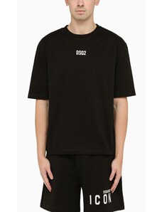 Dsquared2 T-shirt girocollo nera con stampa logo
