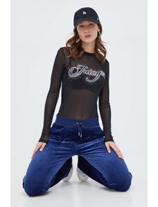 Juicy Couture camicia a maniche lunghe donna colore nero