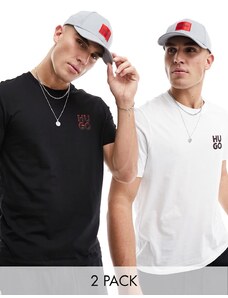 Hugo Red HUGO - Dimento - Confezione da 2 T-shirt nere e bianche-Multicolore