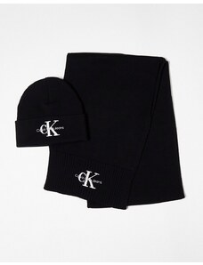 Calvin Klein Jeans - Gifting - Berretto nero con monogramma del logo