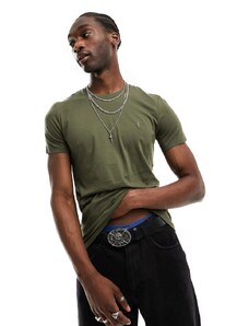 AllSaints - Tonic - T-shirt girocollo a maniche corte kaki-Verde