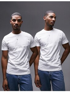 Topman - Confezione da 7 T-shirt classiche bianche-Multicolore