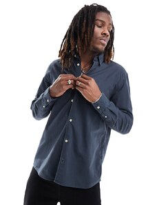 AllSaints - Hermosa - Camicia a maniche lunghe aderente blu scuro