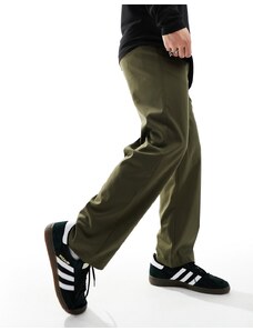 Bershka - Pantaloni sartoriali a fondo ampio kaki - In esclusiva per ASOS-Verde