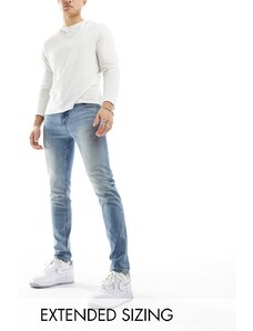 ASOS DESIGN - Jeans skinny lavaggio medio-Blu