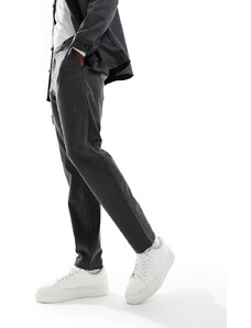 Selected Homme - Pantaloni slim da abito grigi a quadri-Grigio