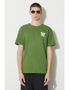 Wood Wood t-shirt in cotone Ace AA Logo uomo colore verde 10285709.2222
