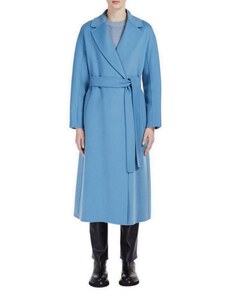 MaxMara S Cappotto donna azzurro in lana double