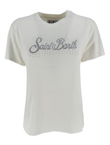 MC2 Saint Barth T-shirt donna bianco scritta Saint Barth