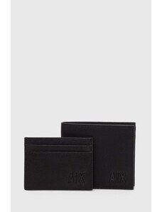 Armani Exchange portafoglio e custodia per carte uomo colore nero