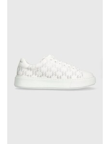 Karl Lagerfeld sneakers in pelle MAXI KUP colore bianco KL52224