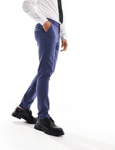 ASOS DESIGN - Pantaloni da abito skinny blu scuro