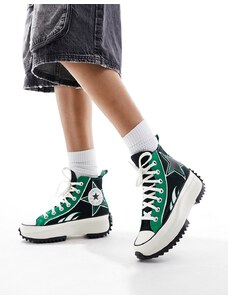 Converse - Run Star Hike Hi Racer - Sneakers alte verdi e nere-Verde