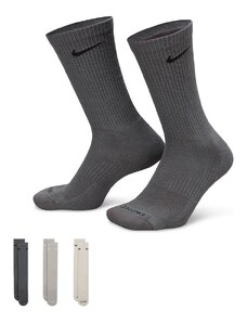 Nike Training - Everyday Cushioned Plus - Confezione da 3 paia di calzini ammortizzati grigi-Grigio