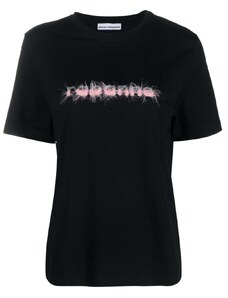 RABANNE T-shirt Donna Nero/rosa