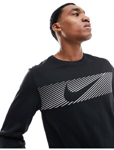 Nike Running - Miler Dri-FIT Flash - Top a maniche lunghe nero