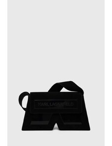 Karl Lagerfeld borsa in pelle scamosciata colore violetto