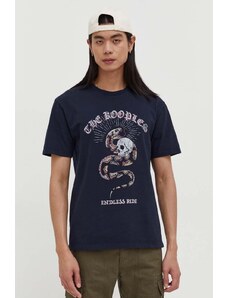 The Kooples t-shirt in cotone uomo colore blu navy
