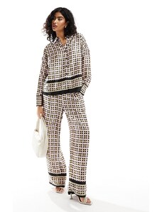 Vero Moda - Camicia del pigiama con stampa geometrica in coordinato-Multicolore
