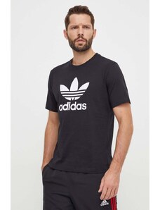 adidas Originals t-shirt in cotone Trefoil uomo colore nero IU2364
