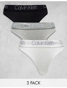 Calvin Klein - Body - Confezione da 3 tanga sgambati in cotone-Multicolore