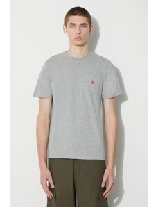 Carhartt WIP t-shirt in cotone S/S Pocket T-Shirt uomo colore grigio I030434.V6XX