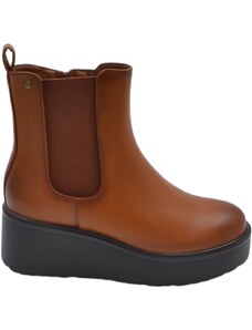 Malu Shoes Stivaletti donna platform zip laterale boots combat cuoio nero impermeabile fondo alto zeppa 5cm moda tendenza