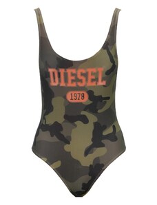 DIESEL A04117 0QEAK One-piece Swimsuit-XS Verde/Arancione Poliestere/Elastan/Poliammide