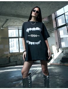 Murci - T-shirt oversize nera con scritta "Design Studio"-Nero