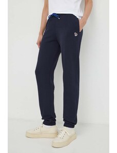 PS Paul Smith pantaloni da jogging in cotone colore blu navy con applicazione