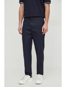 Armani Exchange pantaloni in cotone colore blu navy