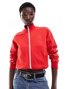 Nike - Streetwear - Giacca sportiva in pile rossa-Rosso