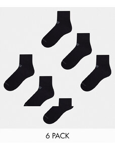 New Balance - Confezione da 6 paia di calzini tecnici neri-Nero