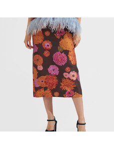 La DoubleJ Skirts gend - Pencil Skirt Gin Chocolate M 67%Polyester 12%Metal 11% Silk 10%Polyammide