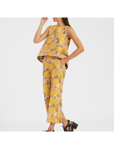 La DoubleJ Shorts & Pants gend - Hendrix Pants Moonflower Yellow L 61%Polyester 39%Recycled Polyester
