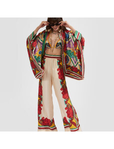 La DoubleJ Shorts & Pants gend - Palazzo Pants (Placed) Foulard Liberty Ivory L 100% Silk